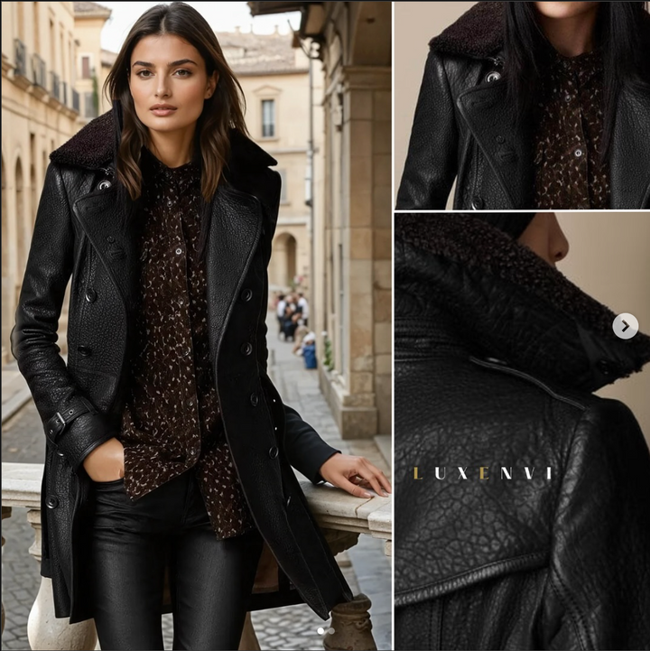 Celeste™ | Leren Trenchcoat